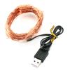 2/5/10 м Водонепроницаемая Медная USB Светодиодная Гирлянда 5 В Струнный Свет Свадебная Вечеринка Декор