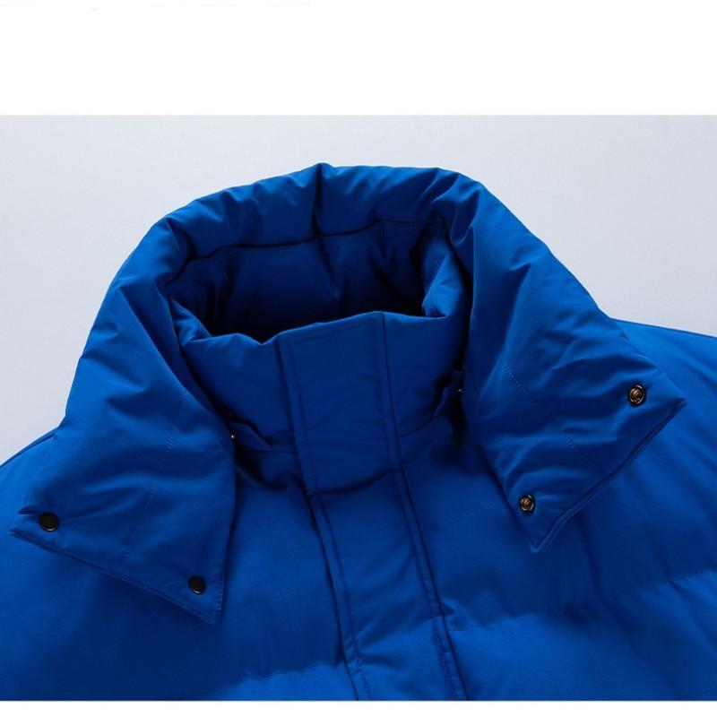 Мужская зимняя длинная модная брендовая куртка с хлопковой подкладкой, модная повседневная кашемировая куртка больших размеров с хлопковой подкладкой