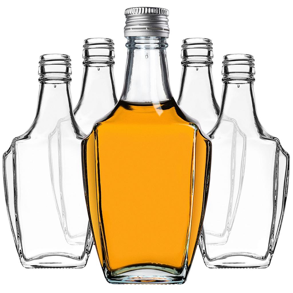 KADAX Szklana Butelka Na Nalewkę 250ml Z Zakrętką 5szt.