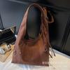 Осенняя ретро сумка-тоут большой вместимости 2025 супер огонь стиль Майяр ленивый ветер женская для работы темперамент простая на плечо