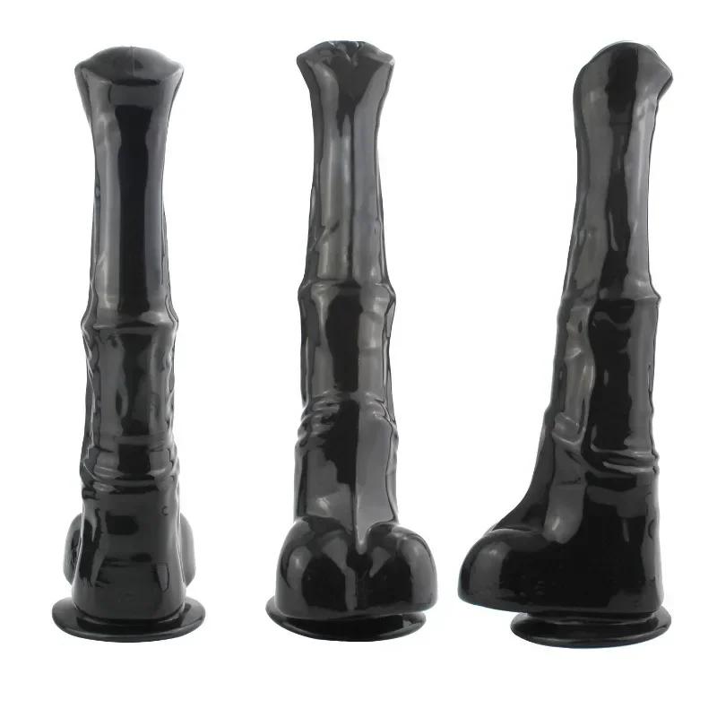 Horse Dildo Prostate Massager Bendable Anal Plug Sex Toy for Women Men Gay Adult Big Dick Cheap Butt Plugs 18