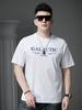 European Men's High-End Printed Short-Sleeved T-Shirt 2025 New Summer Trendy Brand Half-Sleeved T-Shirt Casual Top for Men