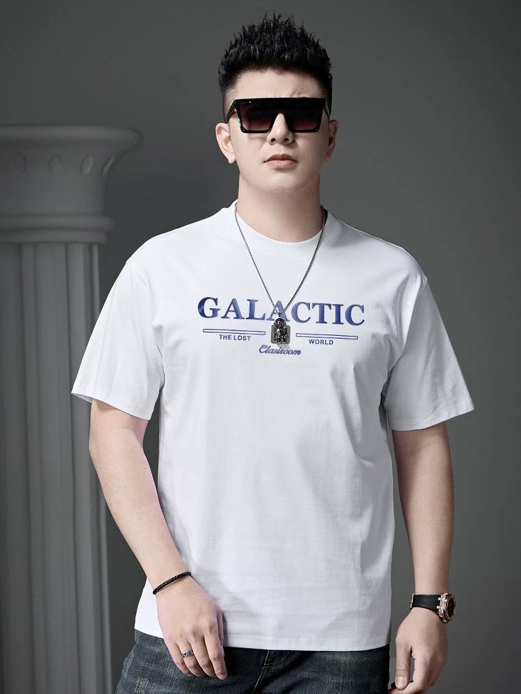 European Men's High-End Printed Short-Sleeved T-Shirt 2025 New Summer Trendy Brand Half-Sleeved T-Shirt Casual Top for Men