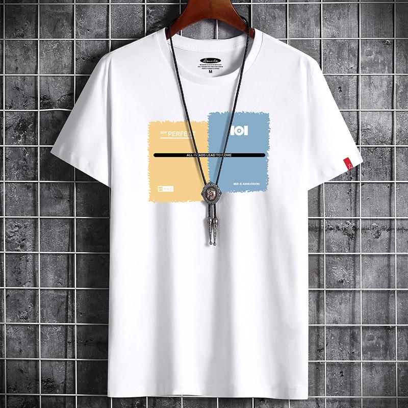 Men's Fashion Short Sleeves Casual T-shirt Comfortable Cotton Tee