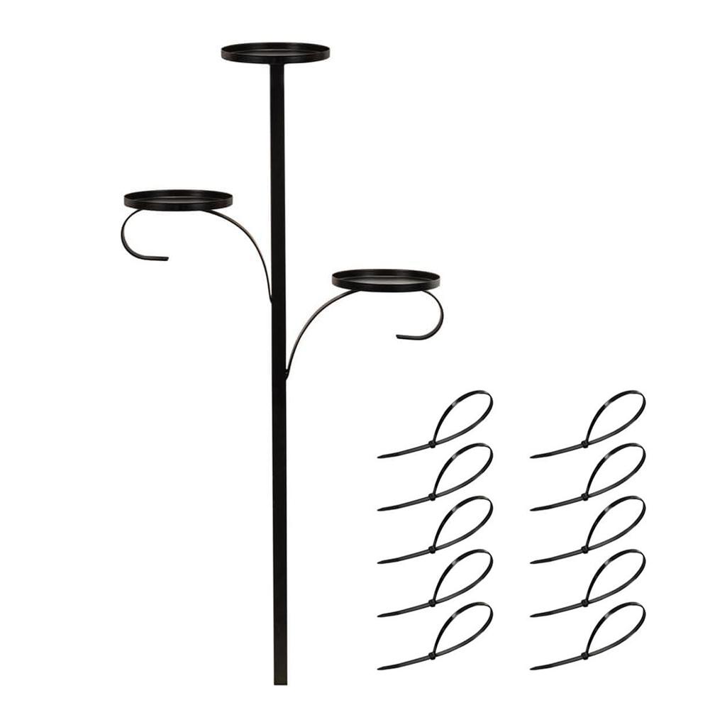 Рождественский поднос, украшение на елку, черное тройное украшение на елку, черное тройное украшение на елку, канделябр, верхушка на елку для Рождества S7Q3