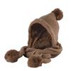 Neck Warmer Women Hooded Scarf Ear Protection Cycling Balaclavas Hat Knitted Hat Scarf Set  Autumn