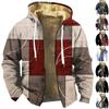 Men's Retro Print Jacket Men's Spring And Autumn Casual Trend Zipper Hooded Jacket