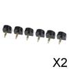 2x3 Pairs High Heel Plates Shoe DIY Repair Tip Replacement 15x18mm Black