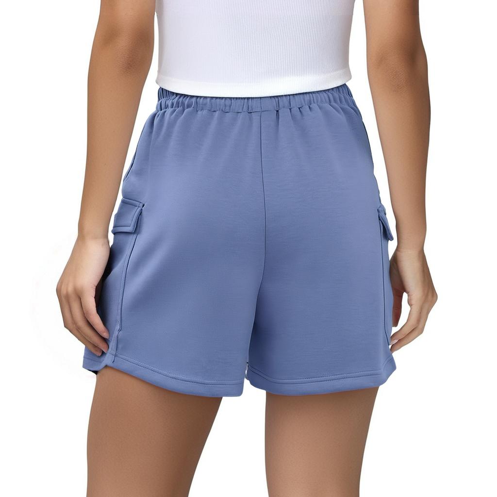 Женские шорты повседневные летние удобные эластичные шорты для бега с высокой талией и завязками на шнурке с карманами