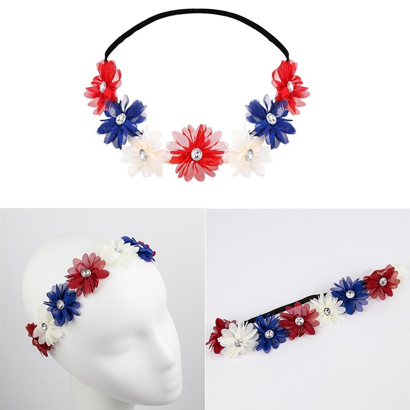 Реалистичный патриотический венок-ободок для празднования Дня независимости