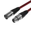 Two 3M XLR Cables, FURUI XLR Male To Female Nylon Braided Microphone Cable, XLR Balanced Cable, Suitable for PreampSpeaker Systems