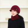 Autumn and Winter Hat Big Head Circumference Warm Knitted Hat Cold Protection Ear Protection Wool Hat Cold Hat Scarf Suit Women