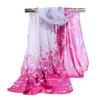 Summer New Silk Scarf Women's Butterfly Women's Chiffon Long Silk Scarf Flower Scarf