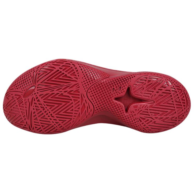 Li Ning Sonic 12 PE Version Shock Absorption Durable Low Top Basketball Shoes Men Sneaker White Red ABAU019-17