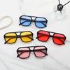 Солнцезащитные очки Candy Color Double Beam, модные солнцезащитные очки в стиле ретро с защитой от ультрафиолета, персонализированные очки
