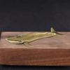 Whale Metal Figurine Ocean Decorative Animal Sculpture Brass Ocean Creature Ornaments Living Room Decoration