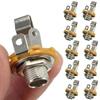 10pcs Plug Socket Guitar Mono Jack Socket Metal Guitar Pickup Output Jack  Bass Guitar