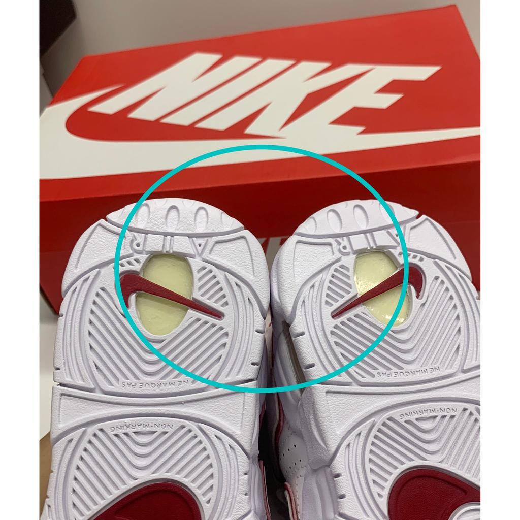 Pre-owned NikeAir More Uptempo White Varsity Red Outline GS 2021 DJ5988-100-P26084063193350