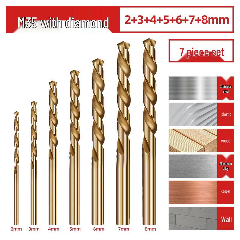 Спиральное сверло из высокотвердой нержавеющей стали 304 с кобальтовым покрытием