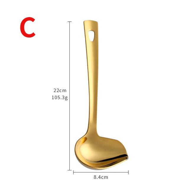 Ложки из нержавеющей стали для соуса, ложка с носиком, маленький половник для супа, сервировочная ложка, ложка для масла, кухонный инструмент
