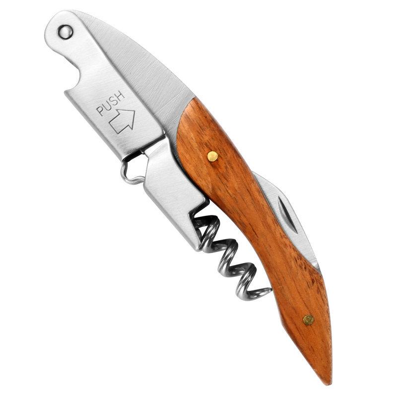 Многофункциональный штопор для красного вина и пива с деревянной ручкой