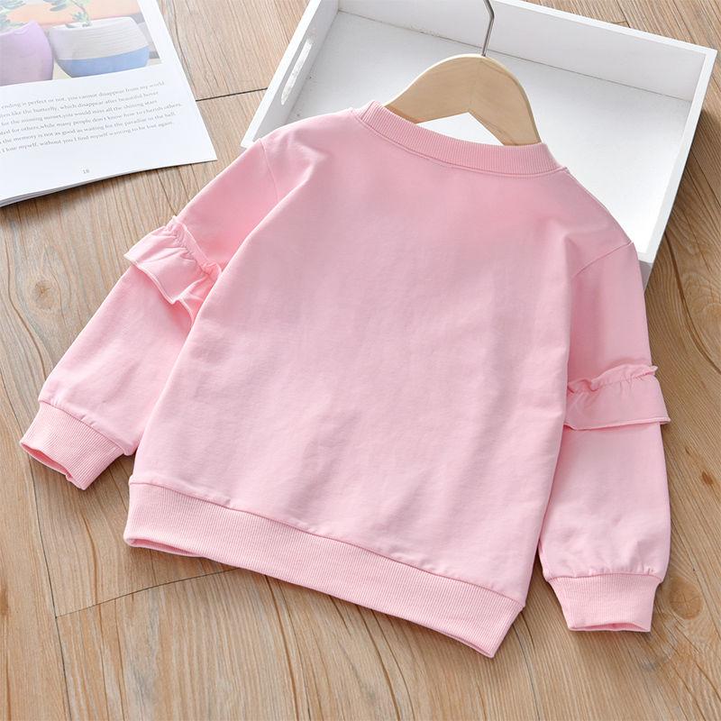 Spring Autumn Girls Long Sleeve Shirt 2022 New Children's Cotton T-shirt O-neck Sweater Tops