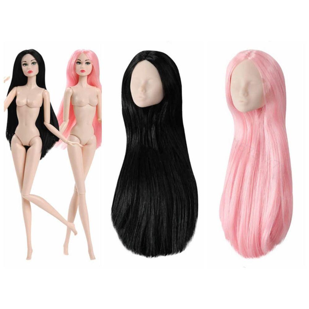 White Skin BJD Doll Head Nylon Hair Doll Bald Head Fashion 1/6 Doll Heads Practice Makeup