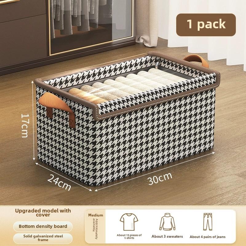 Органайзер для одежды, брюк, джинсов, ящик для хранения, большая вместимость, складной ящик для хранения со стальной рамой, несущий органайзер