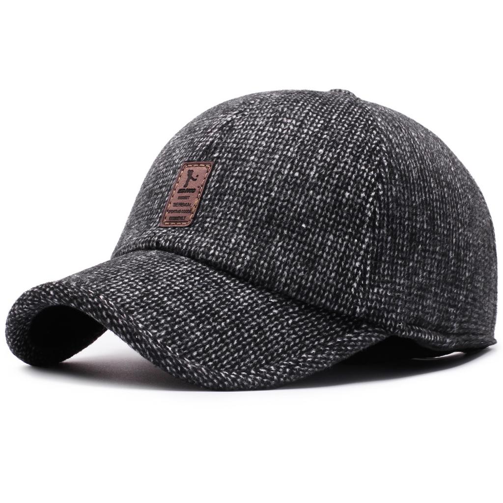 Warm Winter Cap Sport Golf Baseball Cap Hats For Men Casual Fashion Dad Caps with Thicken Earflaps