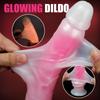 Dildo Sextoy Realistic Penis Luminous Foreskin Smooth Glide Clitoral G-Spot Stimulation Couple Intimacy For Women Men Intimate Adult Sexy Pleasure Toy