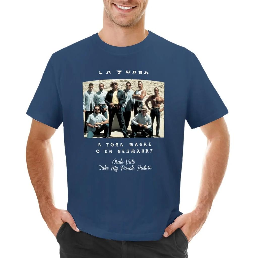 La Onda Кровь за кровь ограниченное издание Vatos Locos редкая коллекция Футболка аниме черные мужские высокие футболки