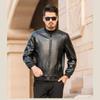 Осенний бейсбольный воротник, черная кожаная мужская бейсбольная куртка Boyfriend Explosion Thin