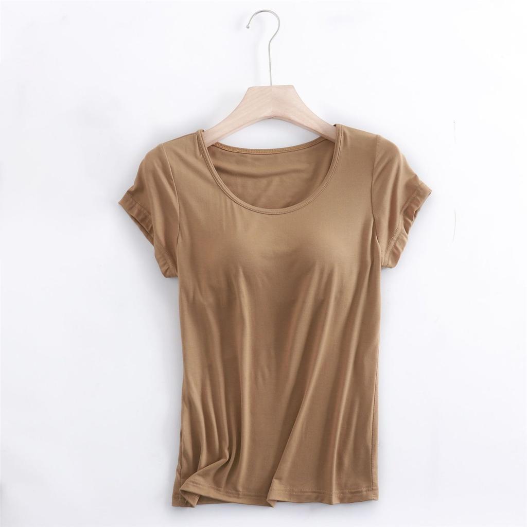 Женская однотонная рубашка на грудь с чашечкой и йогой, женская майка, нижнее белье