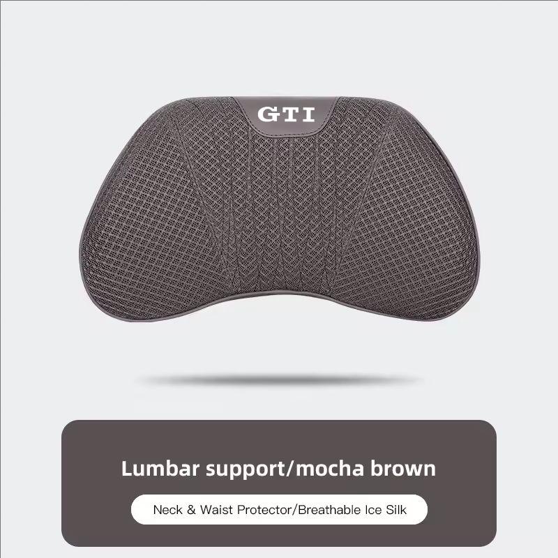 For Volkswagen J2Car Seat Safety Headrest Pad Auto Emblem Neck Pillow For VW GTI Polo Golf Passat B6 B7 Tiguan Arteon Touareg Taigo CC /Hub Cap