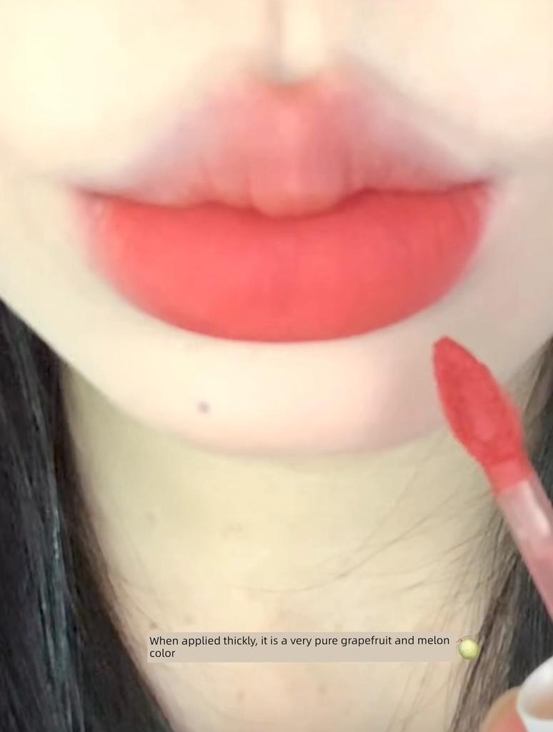 Honey Gate Will Always Be There! Brings a Korean Vibe~Akf Lip Mud M21 Grapefruit Honeydew Color Creamy Sweet Orange Lipstick