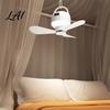 Multifunctional Picnic Cooling Device 2-in-1 Portable Ceiling Fan Rechargeable Wireless Tent Fan with LED Light Remote Control 4 Speeds,