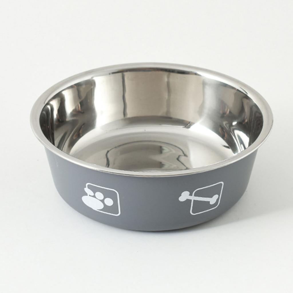 Pet Feeder Bowl Durable Non-slip Stainless Steel Thickened Dog Cat Food Bowl