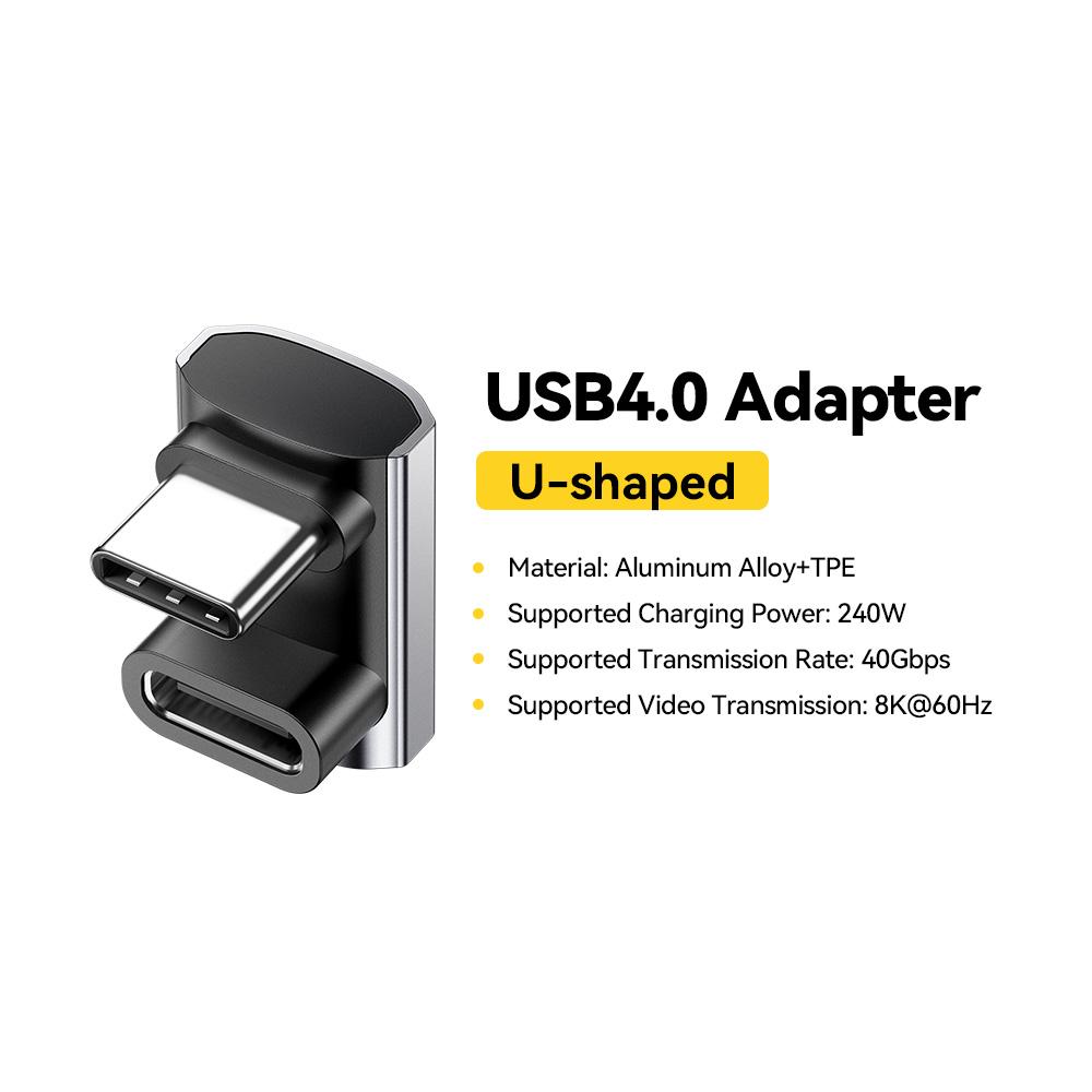 Essager USB4.0 40 Гбит/с OTG Адаптер 240 Вт Быстрая Зарядка Конвертер 90 Градусов USB Type C Адаптер Данных Для Телефона Macbook Ноутбука 8K60 Гц