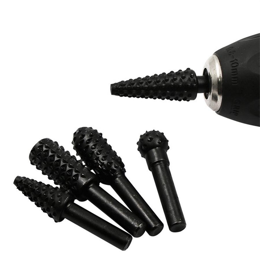 Набор из 5 стальных сверл 1/4" Режущие инструменты для деревообработки Нож для резьбы по дереву