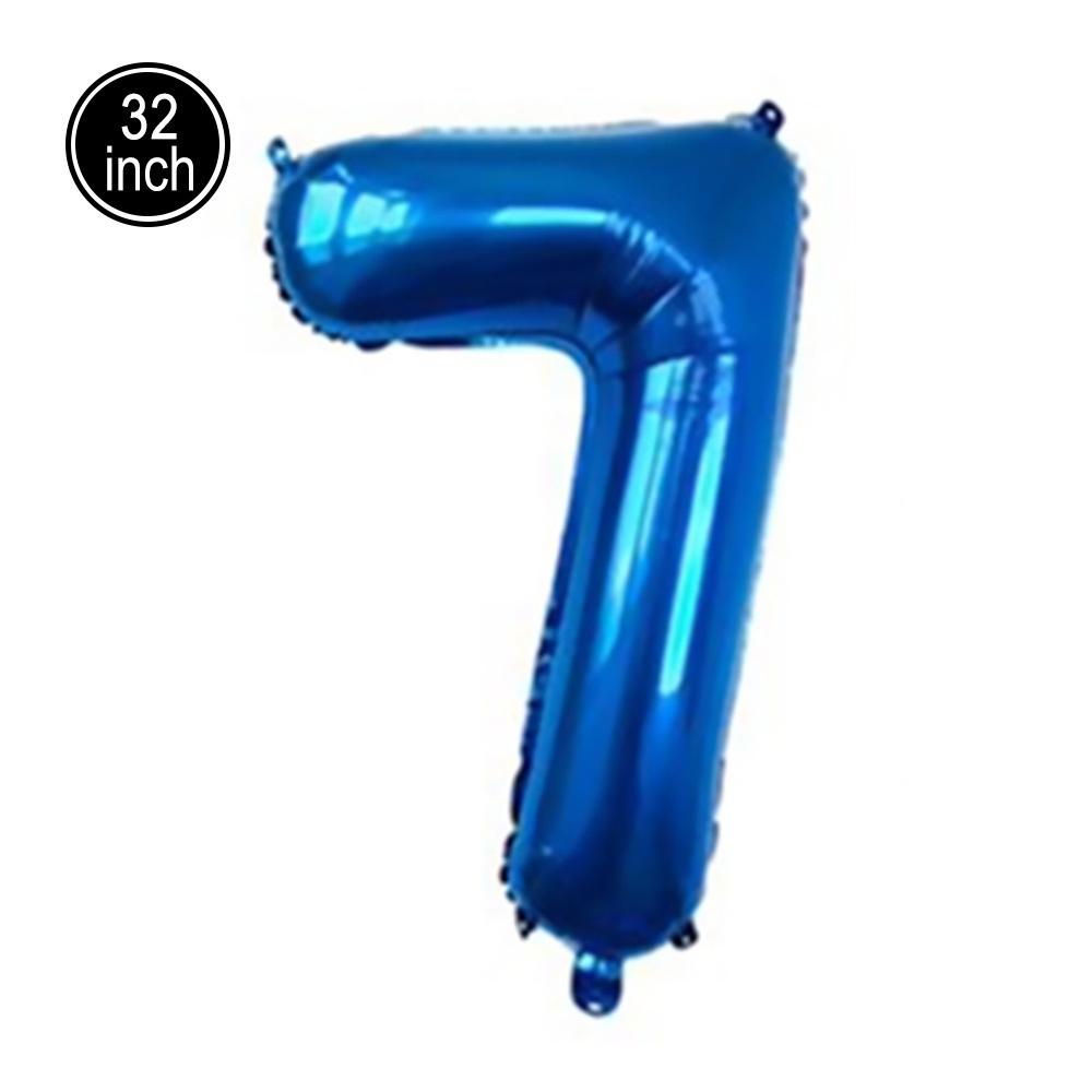 Воздушный шар из алюминиевой фольги с номером 0-9 в стиле поезда на день рождения, креативный мультфильм, украшение из воздушных шаров в синей серии