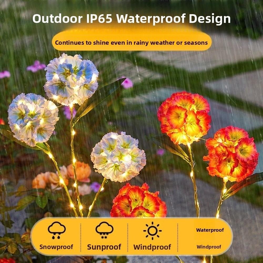 with 3 Head Simulation Flower Lamp Ground Mounted Landscape Light  for Yard Garden House