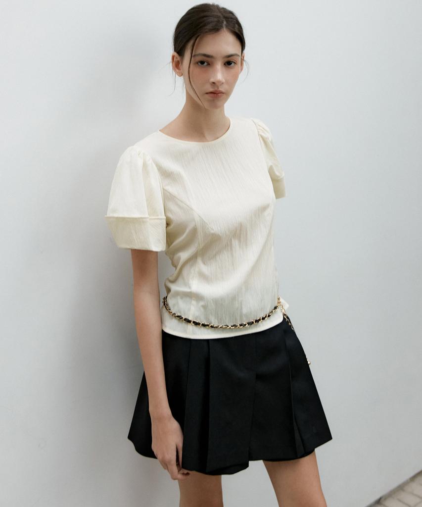 OCTETTE Wringkle Volume Blouse_2Color