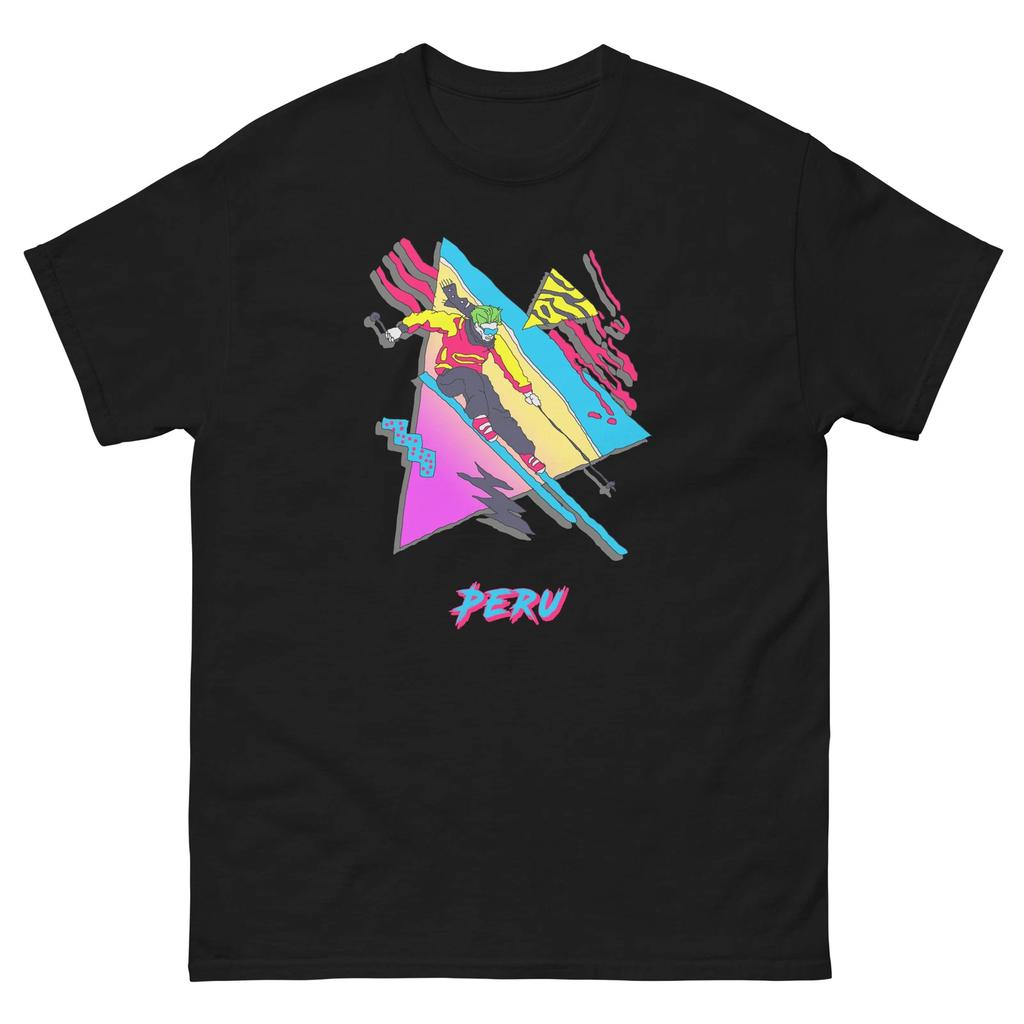 Retro Skier Peru Skiing Ski Fun T-Shirt