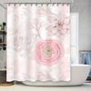 Delicate Pink Floral Shower Curtain Decorative Watercolor Print for Bathroom Polyester Fabric with Rings Various Sizes Available