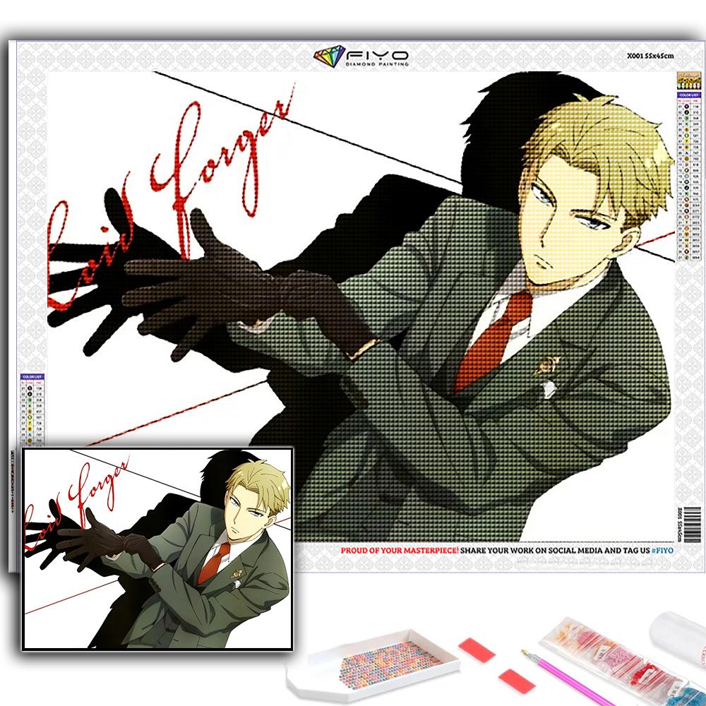 Popular 5D Diy Cross Stitch Anime Poster SPY FAMILY Painting Full Drill Cross-Stitch Crafts Kit Wall Sticker Home Decor