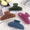 Vintage  Glitter Hair Clip Acrylic Hair Claw Barrettes Summer Shark Clips Trendy Hair Clips For Women Hair Accessories