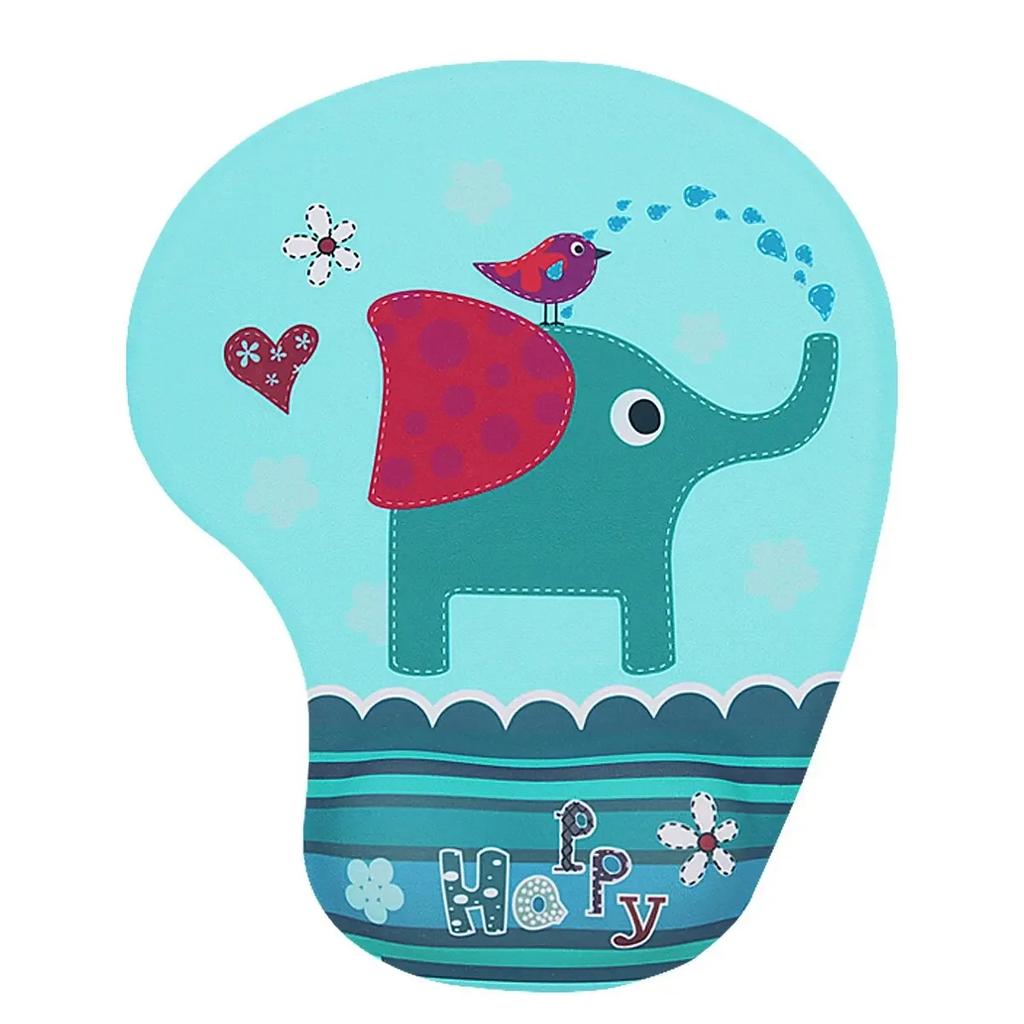 Мультяшное Расписное Маленькое Животное Ультра-Мягкий Космический Силиконовый Подставка под Запястье Коврик для Мыши Поддержка Запястья Коврик для Мыши для Снижения Давления на Руку