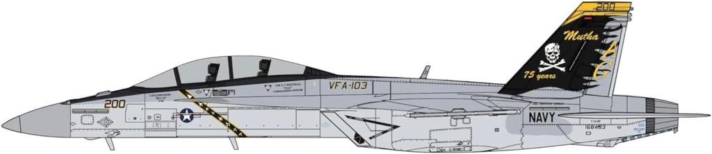 Hasegawa Масштаб US Super Hornet Jolly Rogers 75-я годовщина Пластиковый набор 07552 1/48 F/A-18F VFA-103 (Самолет)