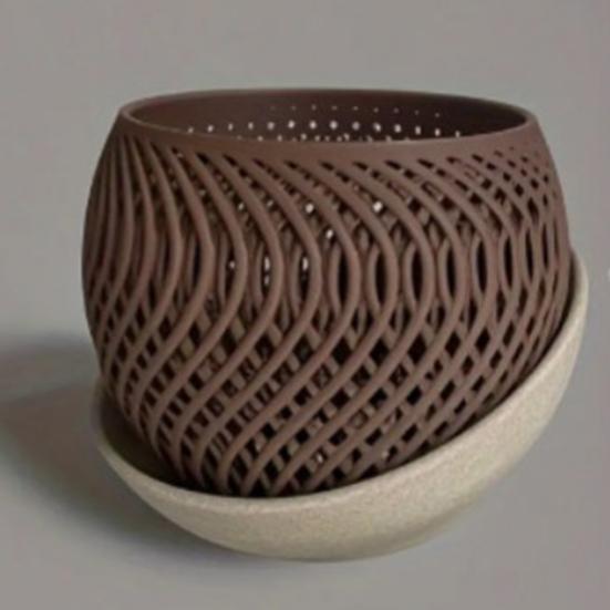 Цветочный горшок, напечатанный на 3D-принтере, легкий цветочный горшок с дренажными отверстиями, кашпо для орхидей с поддоном для комнатных растений, уличного декора для сада и дома