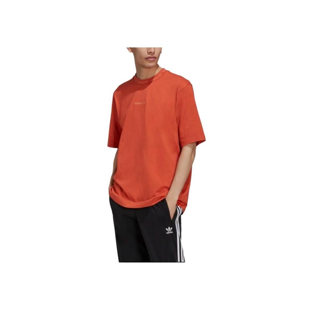 Adidas Originals Crew Neck Pullover Short Sleeve T-Shirt Men Tops Orange-Red HB8046